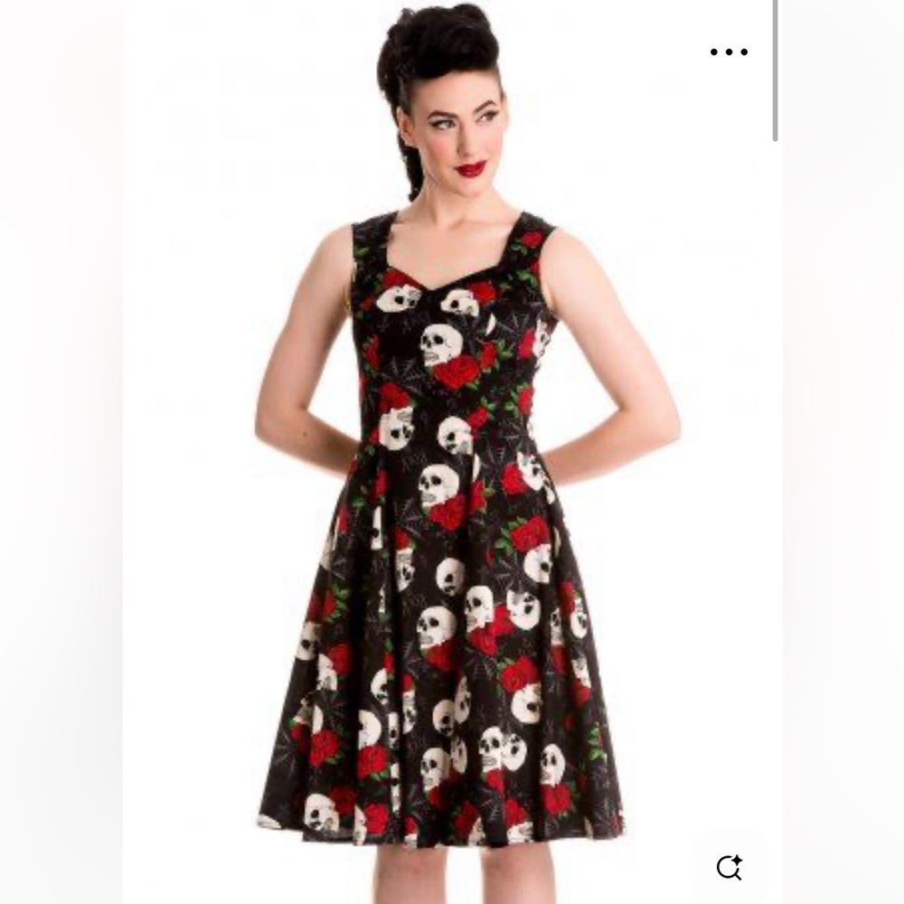 Hell Bunny Skull Floral Dress